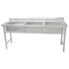 Stainless Steel 3 Compartment Sink