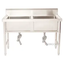 Stainless Steel 2 Compartment Commercial Sink