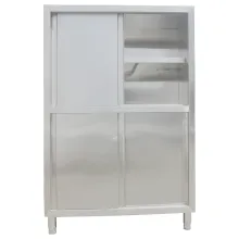 Commercial Stainless Steel Storage Cabinet with Sliding Doors