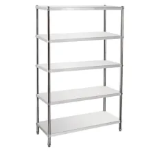 5 Tier Stainless Steel Solid Storage Shelf